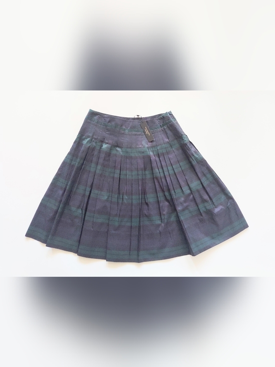Talbots Dresses & Skirts - Talbots Tartan Plaid Pleated A Line Skirt 100% Silk Womens Size 10 NWT